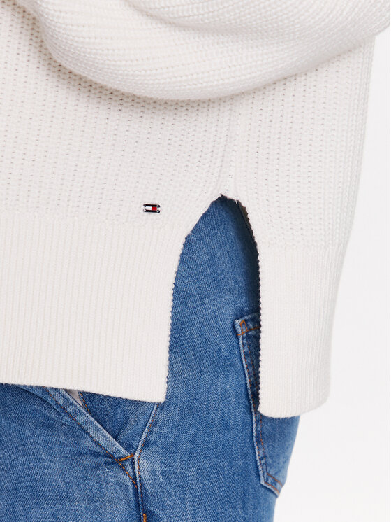 Tommy Hilfiger Tommy Hilfiger Sweter WW0WW39013 Écru Relaxed Fit