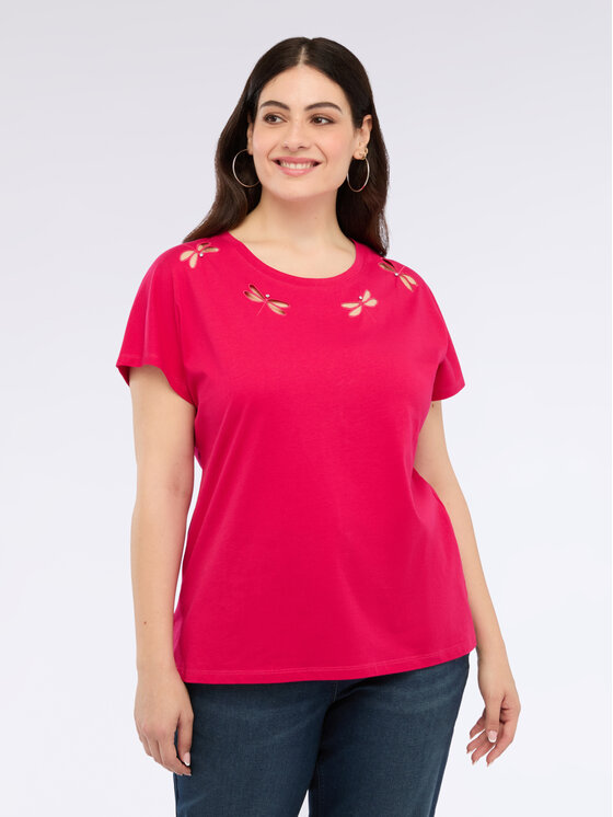 Fiorella Rubino Fiorella Rubino T-shirt G00CL008720N019 Rosso Regular Fit