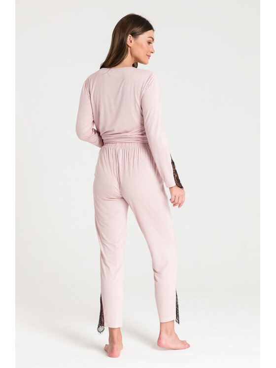 LaLupa LaLupa Spodnie piżamowe LA073 Różowy Comfortable Fit