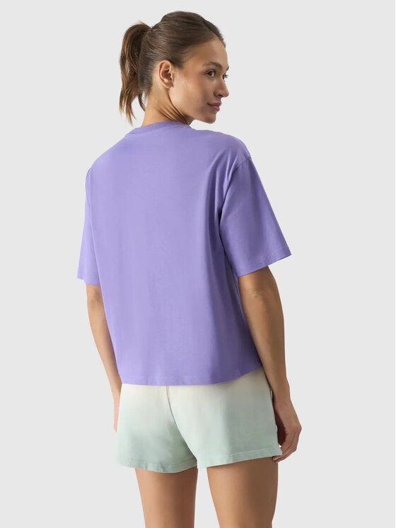 4F 4F T-Shirt 4FRSS24TTSHF2089-51S Fioletowy Oversize