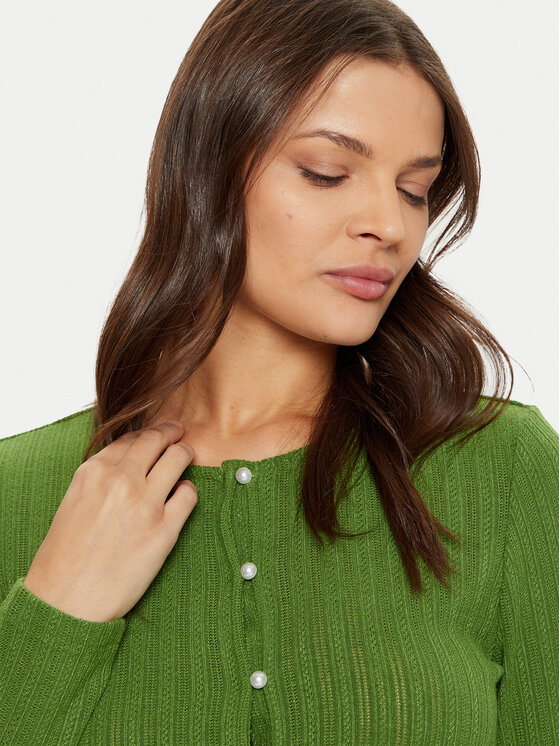 Vila Vila Кардиган Dalena 14102368 Зелен Slim Fit