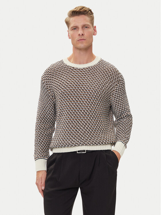 BOSS BOSS Svetr C-Imauro 50543159 Béžová Relaxed Fit