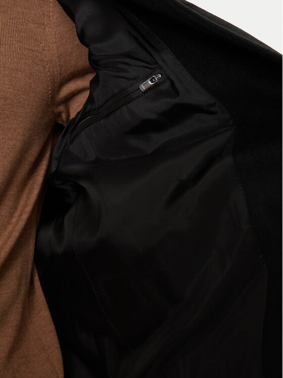 JOOP! JOOP! Gyapjú kabát 17 JC-21Maron 30044311 Fekete Regular Fit