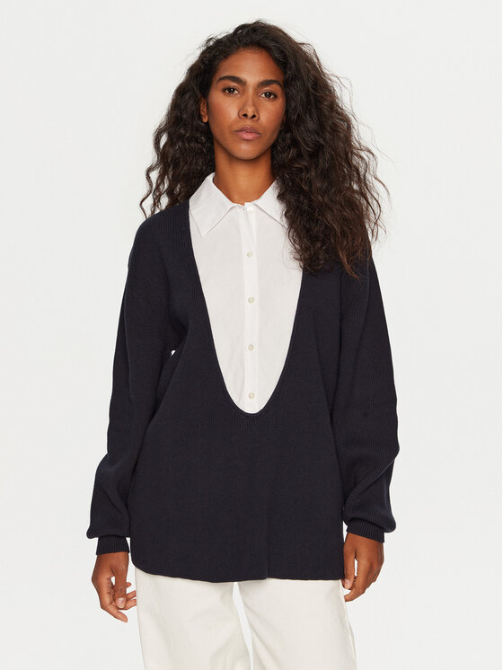 STAUD STAUD Sweater Coast R24P3137CC Sötétkék Oversize