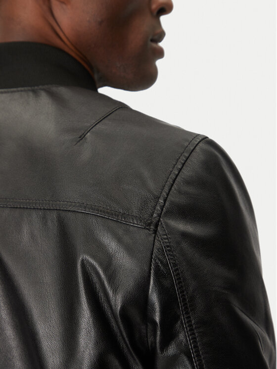 Alpha Industries Alpha Industries Кожено яке Ma-1 156141 Черен Slim Fit