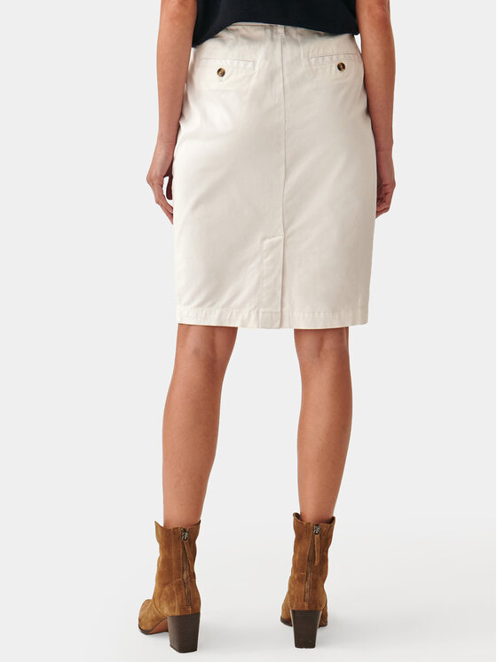 Tatuum Tatuum Midi sijonas Hinoki 1 T2307.174 Balta Loose Fit