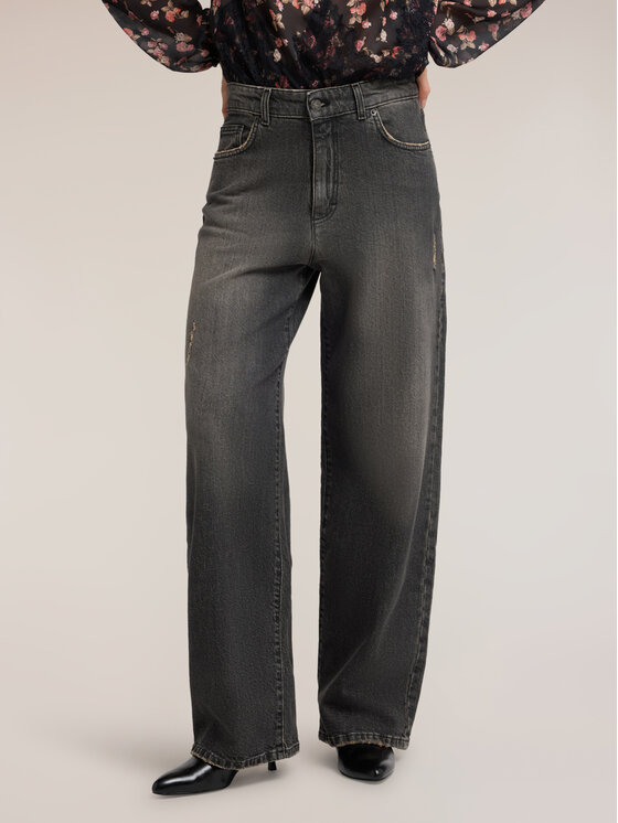 Motivi Motivi Jeansy P40EQ005060N033 Czarny Over Fit