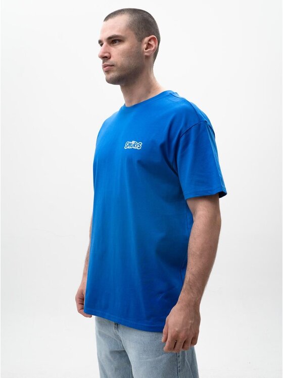 Smerfy Smerfy T-Shirt 129179 Niebieski Oversize