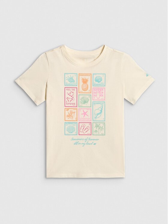 4F 4F T-Shirt 4FJRAW26TTSHF4325-11S Biały Regular Fit