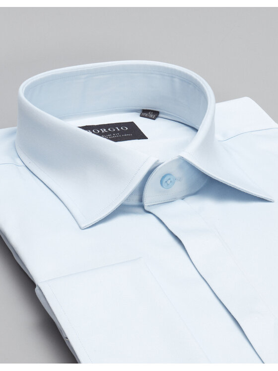 Borgio Borgio Koszula mozza Błękitny Slim Fit
