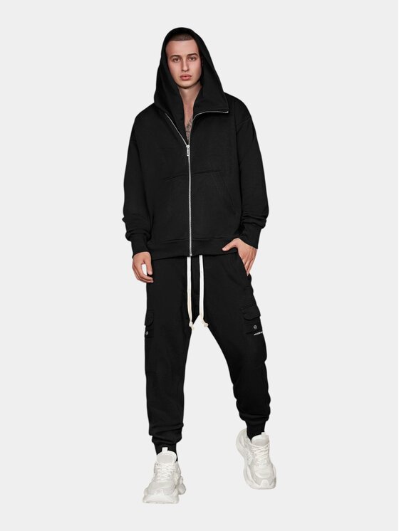 MADE BY SOCIETY MADE BY SOCIETY Spodnie materiałowe Pantaloni Le Minimal - P16872 Czarny Basic Fit
