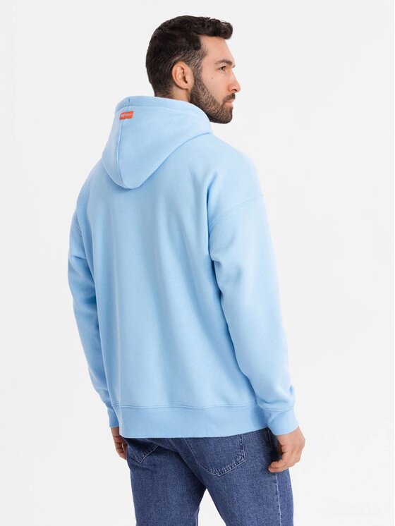 Ombre Ombre Bluza OU-SNBC-0105 Niebieski Regular Fit