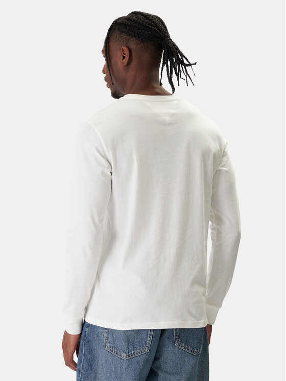 Tommy Jeans Tommy Jeans Longsleeve Chest Linear DM0DM21594 Εκρού Regular Fit