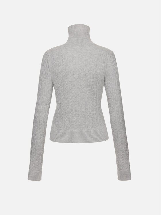 La Mania La Mania Sweter BING Szary jasny Basic Fit