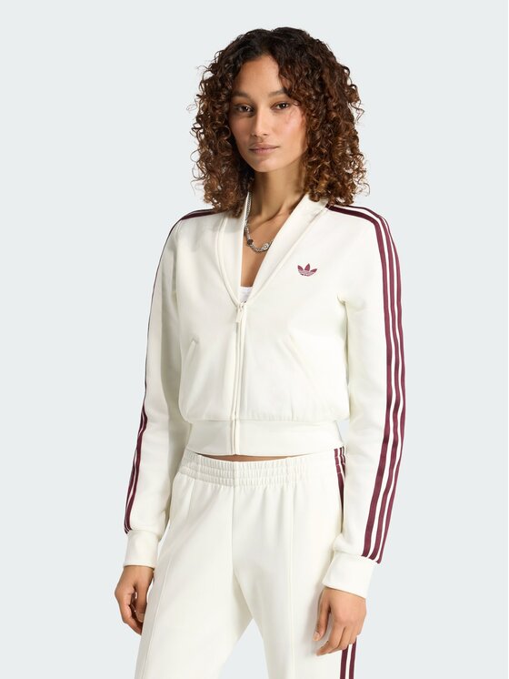 adidas adidas Bluza V-NECK SUPERSTAR Biały Slim Fit