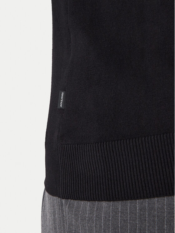 Jack & Jones Jack & Jones Golfas Emil Knit Roll Neck 12157417 Juoda Regular Fit