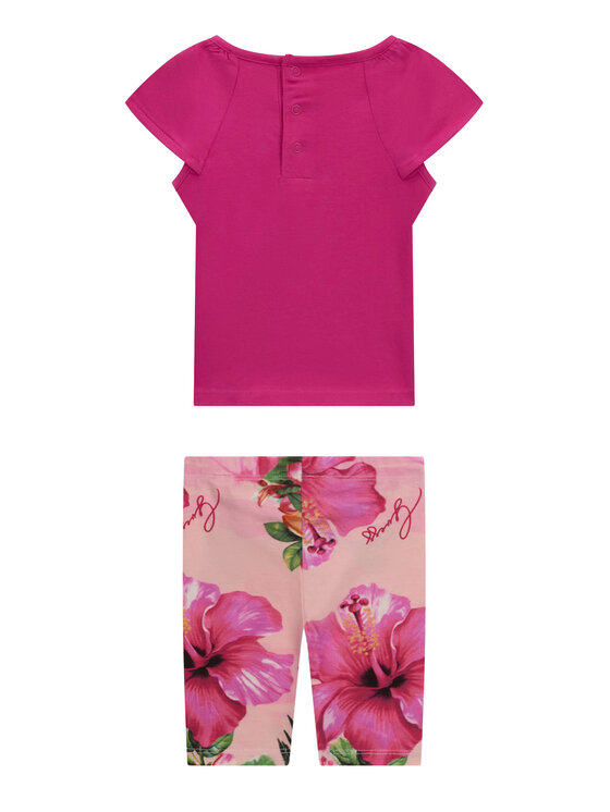 Guess Guess Set T-Shirt und Leggings A6GG05 K6YW4 Dunkelrosa Regular Fit
