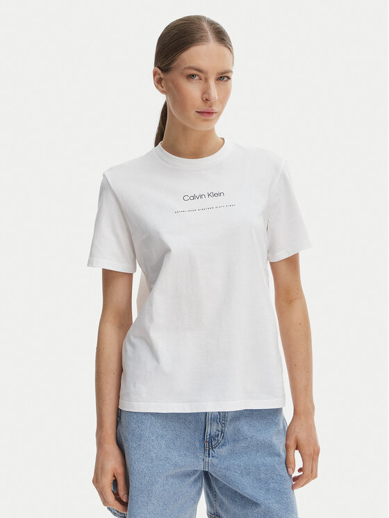 Calvin Klein Jeans Tricou Classic LV047C811G Alb Regular Fit