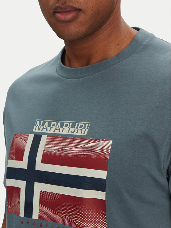 Napapijri Napapijri T-Shirt S-Lari NP0A4IE5G1Y1 Niebieski Regular Fit