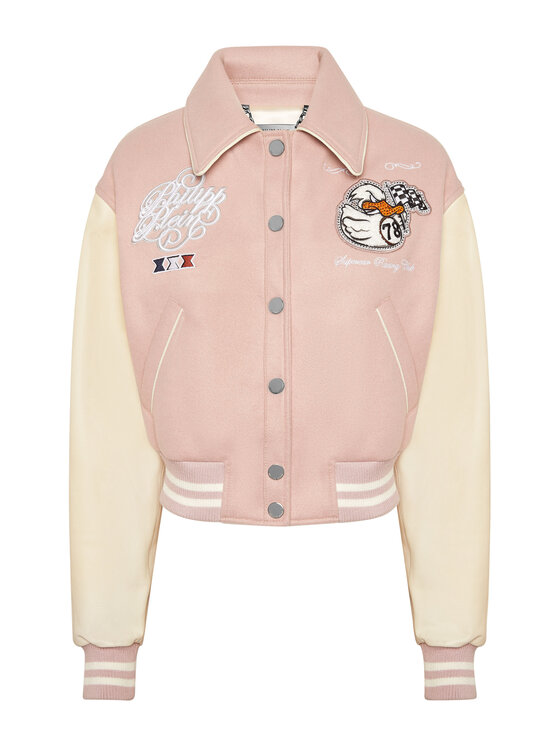 PHILIPP PLEIN PHILIPP PLEIN Kurtka skórzana 24273 Kremowy
