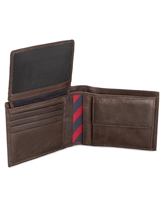 Tommy Hilfiger Tommy Hilfiger Liels vīriešu maks Johnson Cc Flap And Coin Pocket AM0AM00660/82566 Brūns