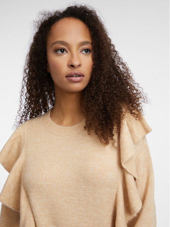 Orsay Orsay Sweter 507509082000__L Beżowy Regular Fit