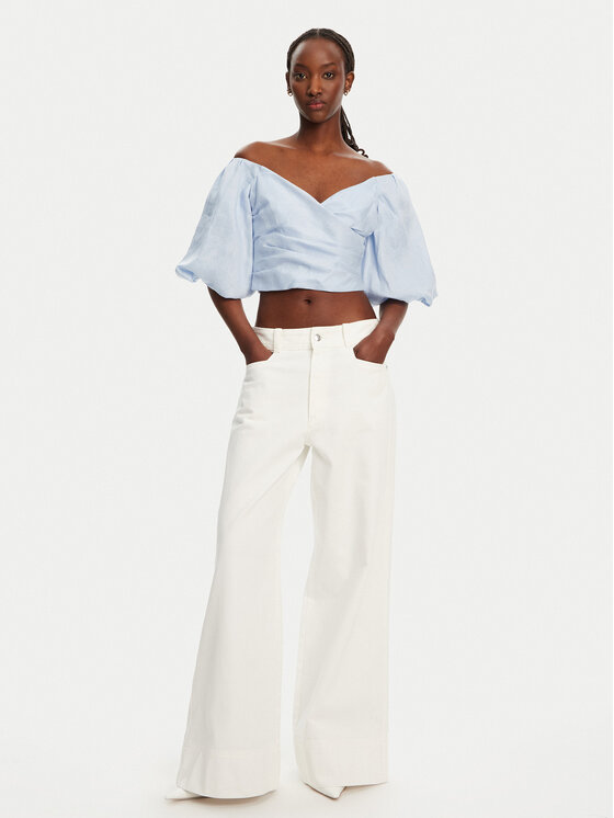 BARDOT BARDOT Μπλουζάκι Eva Linen 57892TB2 Γαλάζιο Regular Fit