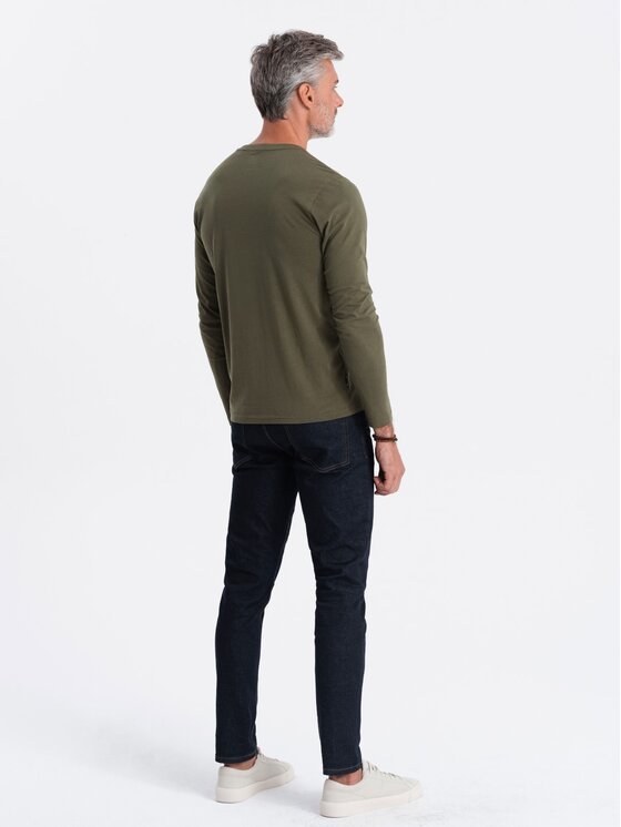 Ombre Ombre S dlouhým rukávem OM-LSCL-0107 Zelená Fitting Fit