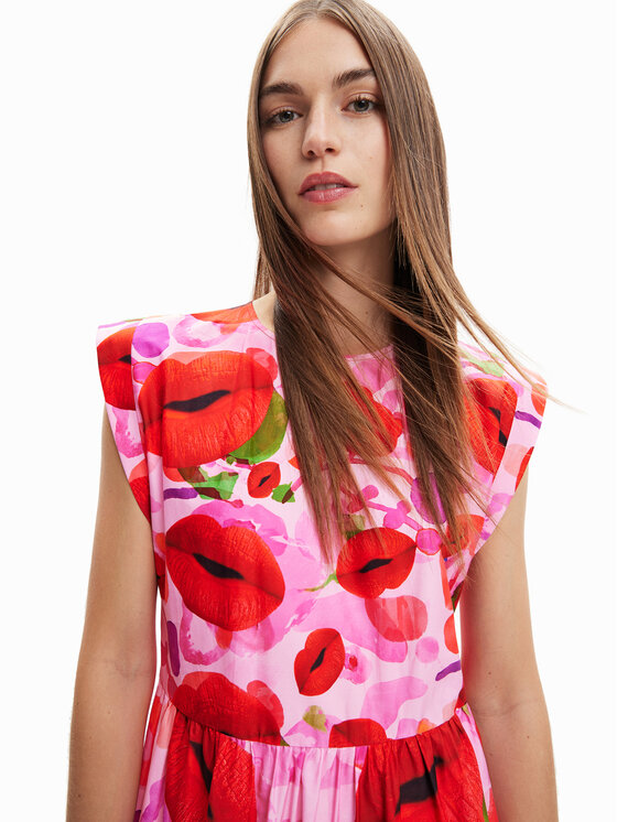 Desigual Desigual Vasaras kleita MONSIEUR CHRISTIAN LACROIX Tulip 23SWVW25 Rozā Regular Fit