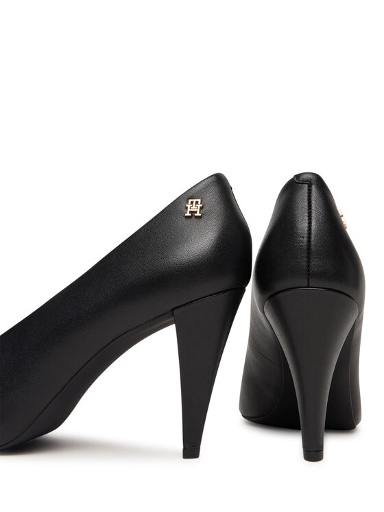 Tommy Hilfiger Tommy Hilfiger Обувки на ток Th Smooth Leather Pump FW0FW08960 Черен