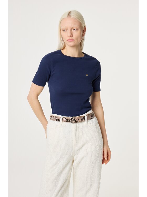 Fabienne Chapot Fabienne Chapot Pasek Cut it Out Heart Belt Leather Beżowy