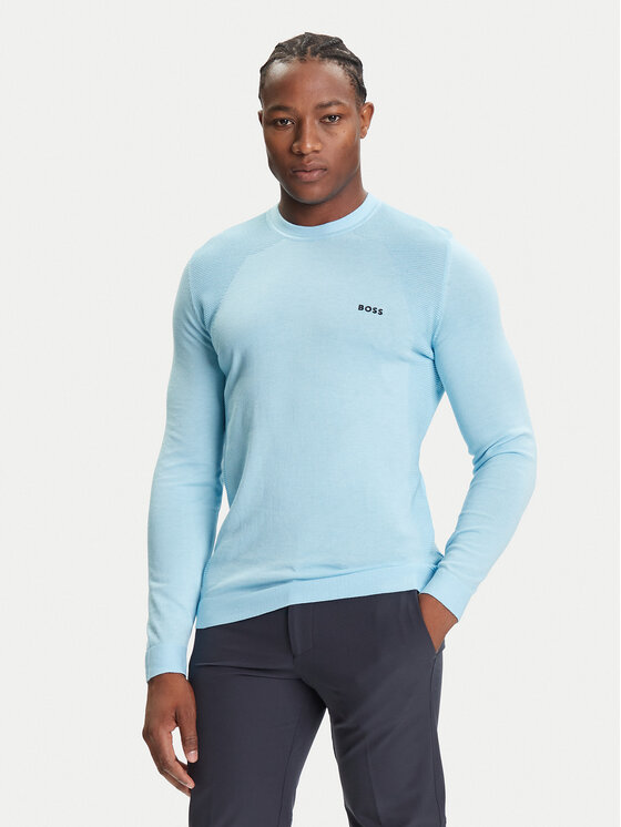BOSS BOSS Svetr K_Momentum 50541944 Světle modrá Regular Fit