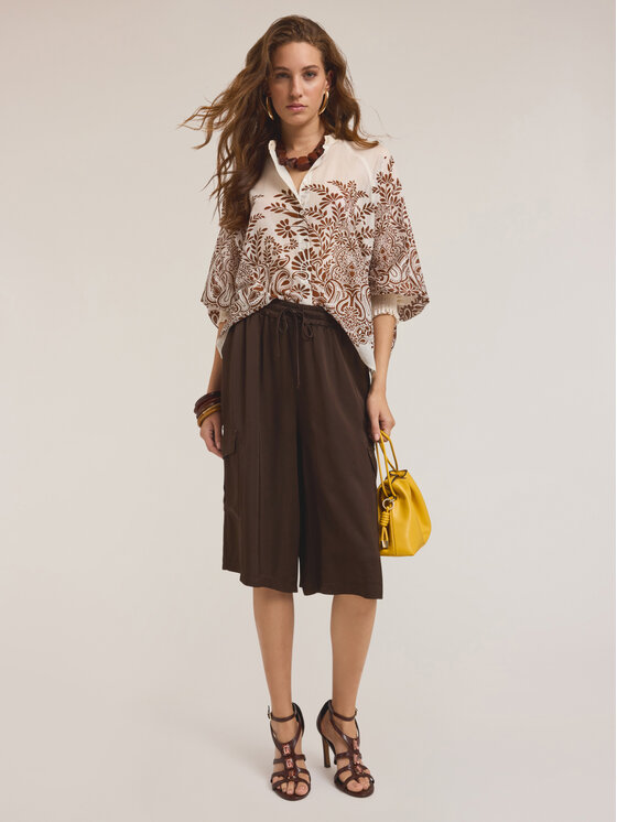 Motivi Motivi Koszula 5001W000505N0S1 Brązowy Over Fit