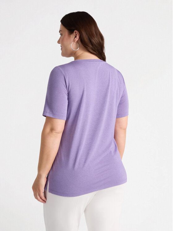 Fiorella Rubino Fiorella Rubino T-Shirt G479L008280N009 Fioletowy Regular Fit