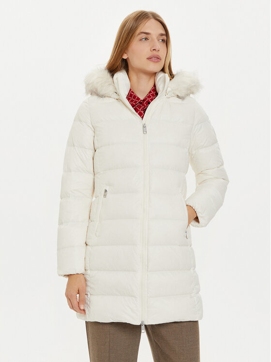 Tommy Hilfiger Giubbotto piumino WW0WW43122 Écru Regular Fit, taglia : L