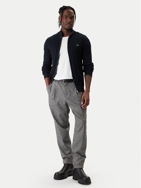 Gant Gant Strickjacke 8050604 Dunkelblau Slim Fit