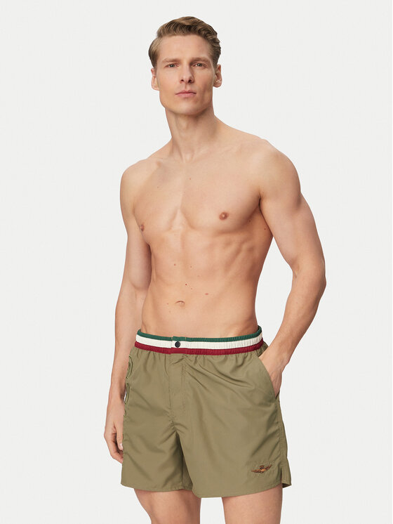 Aeronautica Militare Aeronautica Militare Úszónadrág 261BW0233UCT02967 Zöld Regular Fit