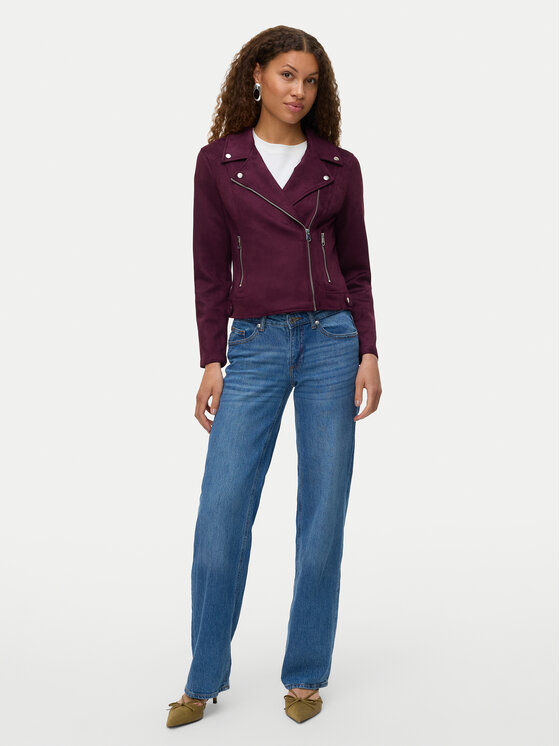 Vero Moda Vero Moda Kurtka z imitacji skóry Jose 10300938 Fioletowy Regular Fit