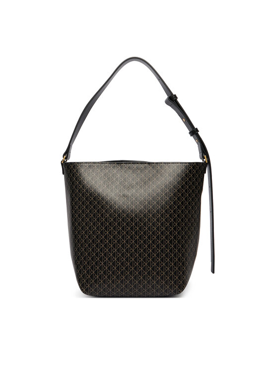 Calvin Klein Calvin Klein Kabelka Emblem Aop Medium Bucket LV04F3365G Čierna