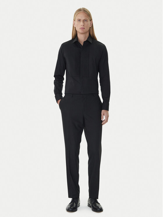 Calvin Klein Calvin Klein Košeľa LV019EU063 Čierna Slim Fit