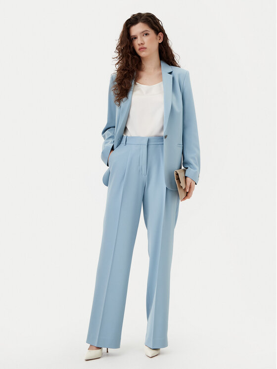 Calvin Klein Calvin Klein Palazzo bikses K20K207836 Gaiši zils Wide Leg