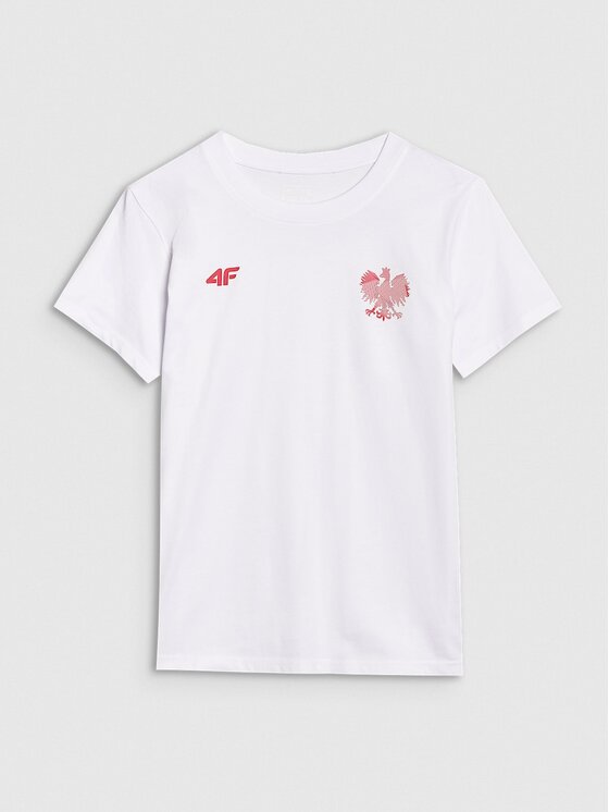 4F 4F T-Shirt 4FRMM00TTSHF2950-10S Biały Regular Fit