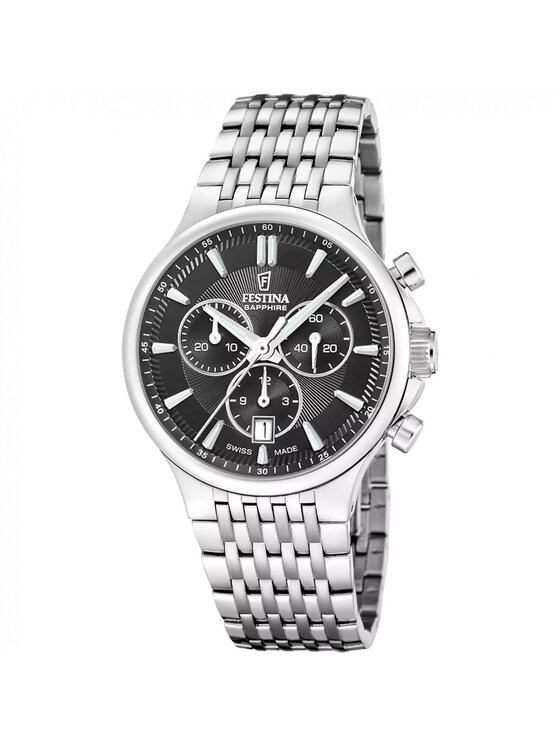Festina Festina Zegarek F20093-4 Srebrny