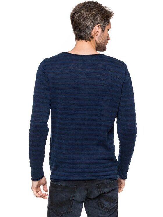 Tom Tailor Tom Tailor Sweter CREW-NECK SWEATER Szary Regular Fit