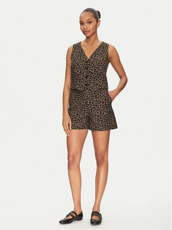 Morgan Morgan Stoffshorts 251-SHILI.F Braun Straight Fit