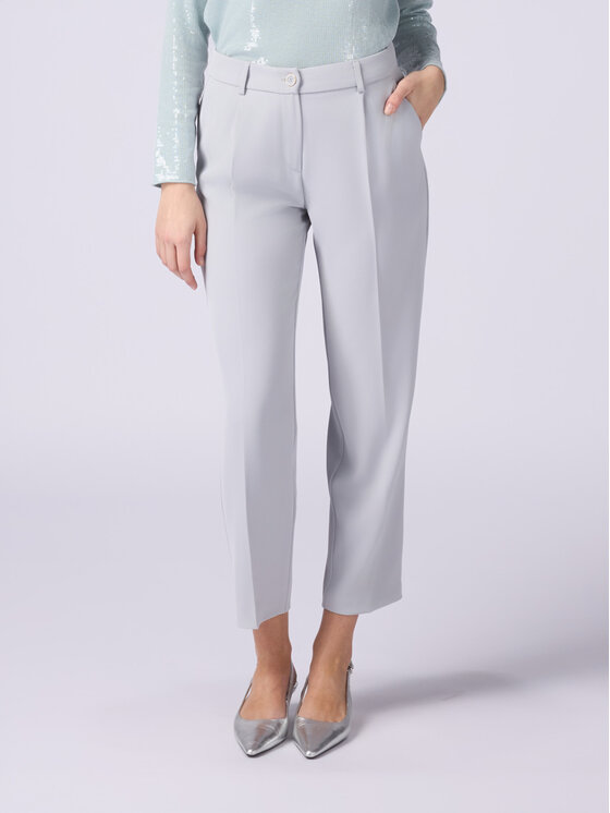 Oltre Oltre Spodnie materiałowe P012R108434N003 Szary Regular Fit