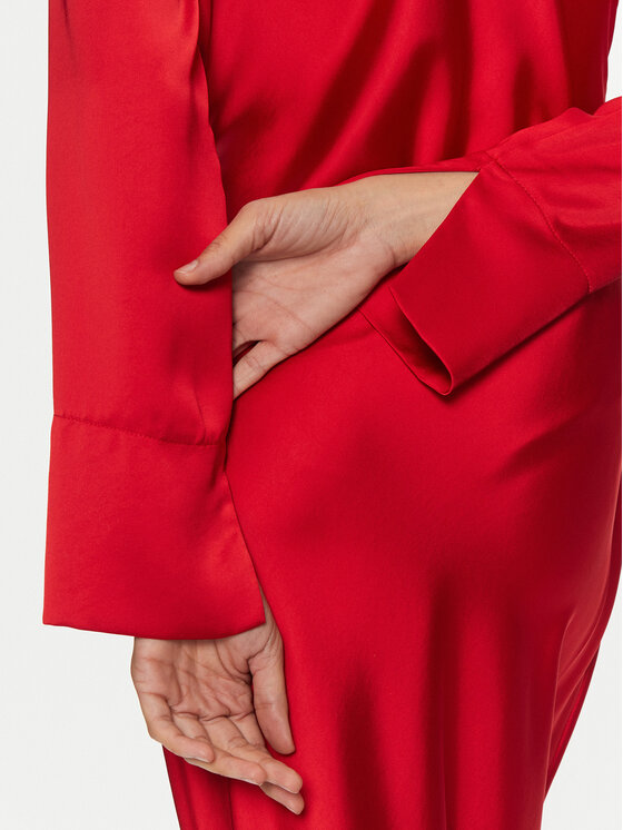 Imperial Imperial Sukienka koktajlowa AFGSIBA Czerwony Regular Fit