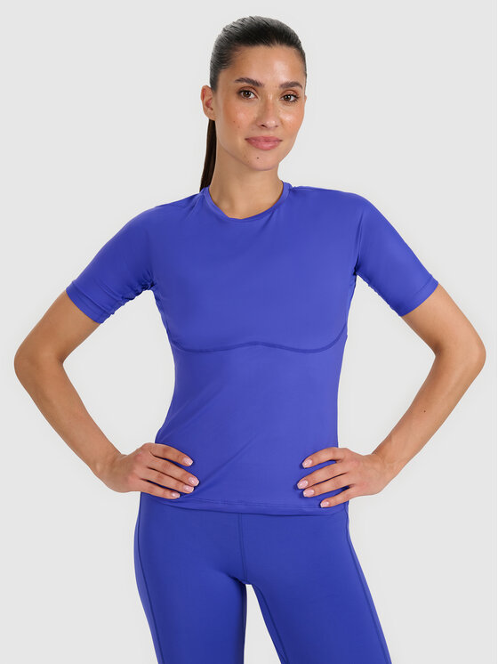 4F 4F Koszulka techniczna TRAINING Niebieski Slim Fit