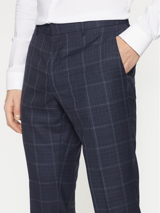 BOSS BOSS Garnitur H-Huge 50518097 Granatowy Slim Fit