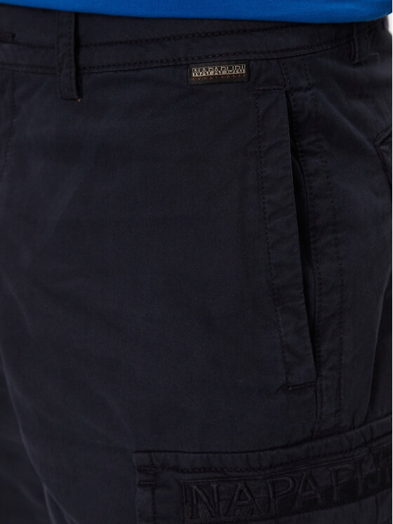 Napapijri Napapijri Pantalon scurți din material N-Deline NP0A4HOT Bleumarin Regular Fit